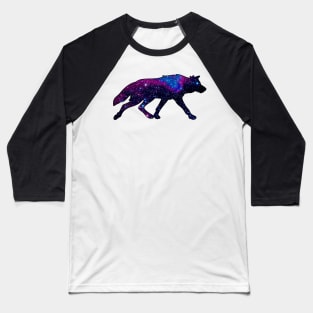 Galaxy Wolf Milky Way stars Baseball T-Shirt